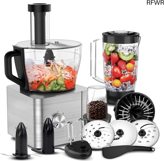 RFWR® Keukenmachine 1100W met Mengkom en Blender