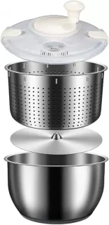 Salade spinner 6L zilver