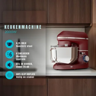 Wat vinden we goed aan de SAVI® Deegmachine 6,2 L Rood