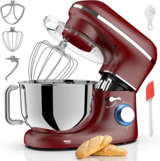 SAVI® Deegmachine 6,2 L Rood — krachtig kneden zonder moeite