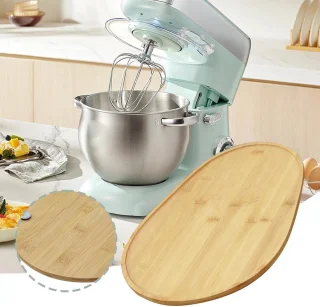 Schuifmat voor keukenmixer 38.7 x 27.5 cm houtkleurig