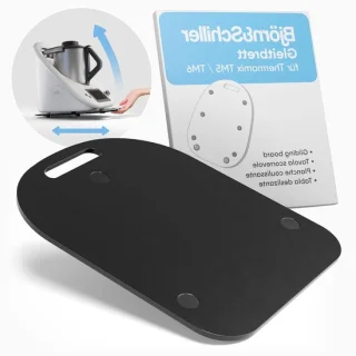 Schuifplank Keukenmachine - Keukenmachine plank - Apparaat Verplaatsen - Trillingsdempend Acryl - 36.6 x 31 cm - Zwart