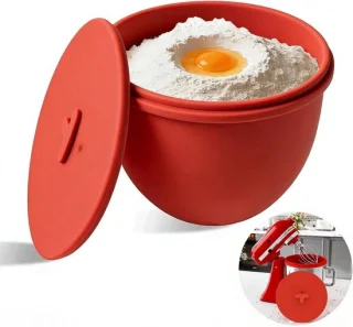 Siliconen mengkom inzetstuk - kom liner - 4,8 liter - rood