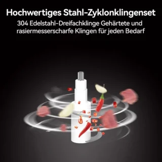 Snoerloze elektrische keukenmachine, groentesnijder en miniblender
