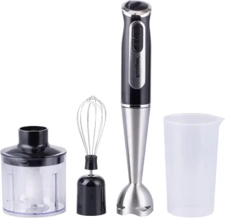 Staafmixer 3-in-1 met keukenmachine, hakmolen en garde, 500 ml, zwart zilver