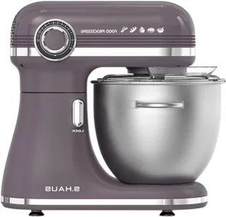Staande mixer keukenmachine in taupe paars