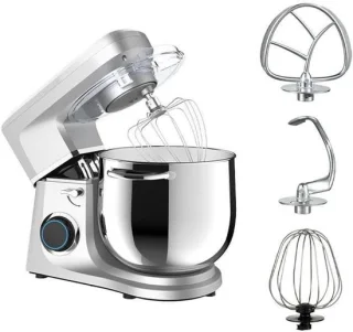 Staande mixer keukenmachine zilvergrijs