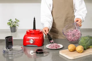 Swiss Pro+ SP800 Retro Foodprocessor Imperial Red