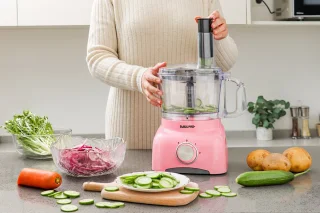 Swiss Pro+ SP800 Retro Foodprocessor - Super Pink