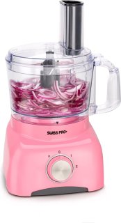 De Swiss Pro+ SP800 Retro Foodprocessor - Super Pink in één oogopslag