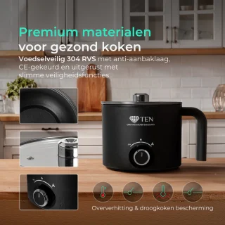 TEN® Soepmaker 1.9L Elektrisch Zwart