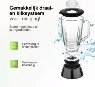 TurboTronic FP900 Foodprocessor 3L Zwart