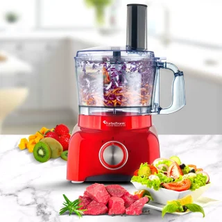 TurboTronic TT-FP800 Food Processor Rood