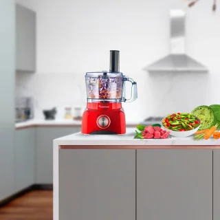 TurboTronic TT-FP800 Food Processor Rood