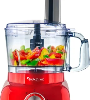 TurboTronic TT-FP800 Food Processor Rood