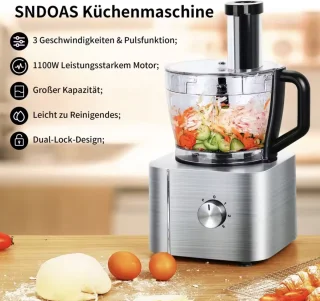 Varnox Keukenmachine 1100W Antraciet