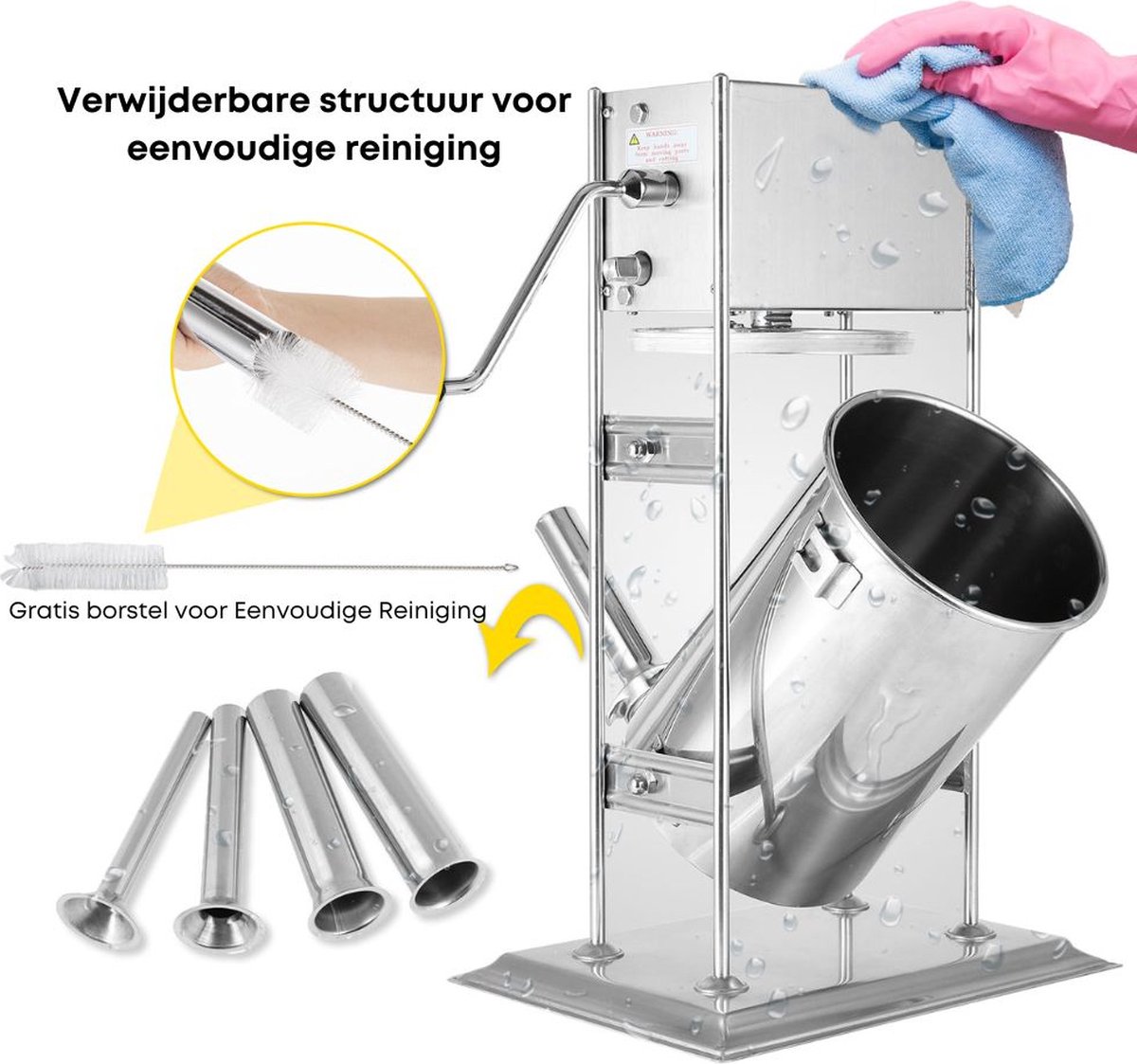 Wat vinden we goed aan de Vevor 3L Verticale Worstmachine