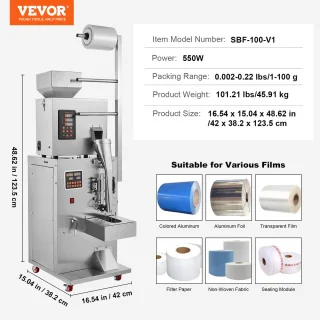 VEVOR Automatische Zakjesvulmachine