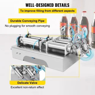 VEVOR Vloeistofvulmachine Dubbele kop