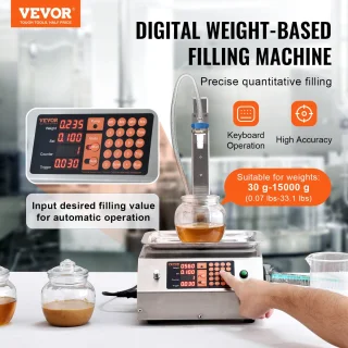 VEVOR Vloeistofvulmachine Enkelkop 30-15000 g