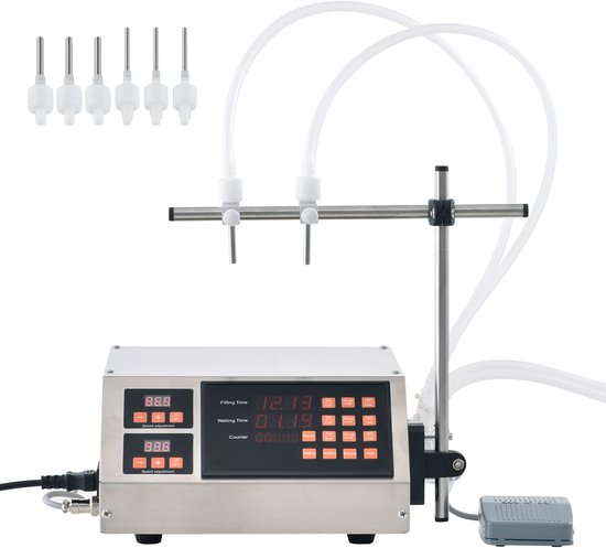 Vloeistofvulmachine 5-650 ml Automatisch Digitaal Dubbele Spuitmond review