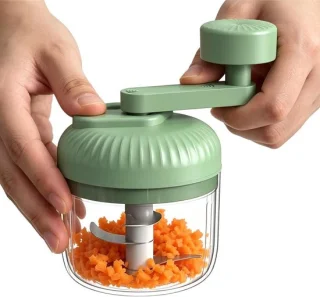 Voedselhakselaar handslinger mini keukenmachine hakmolen groen