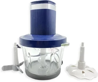 Voedselhakselaar - keukenmachinehakker - 2 liter - blauw