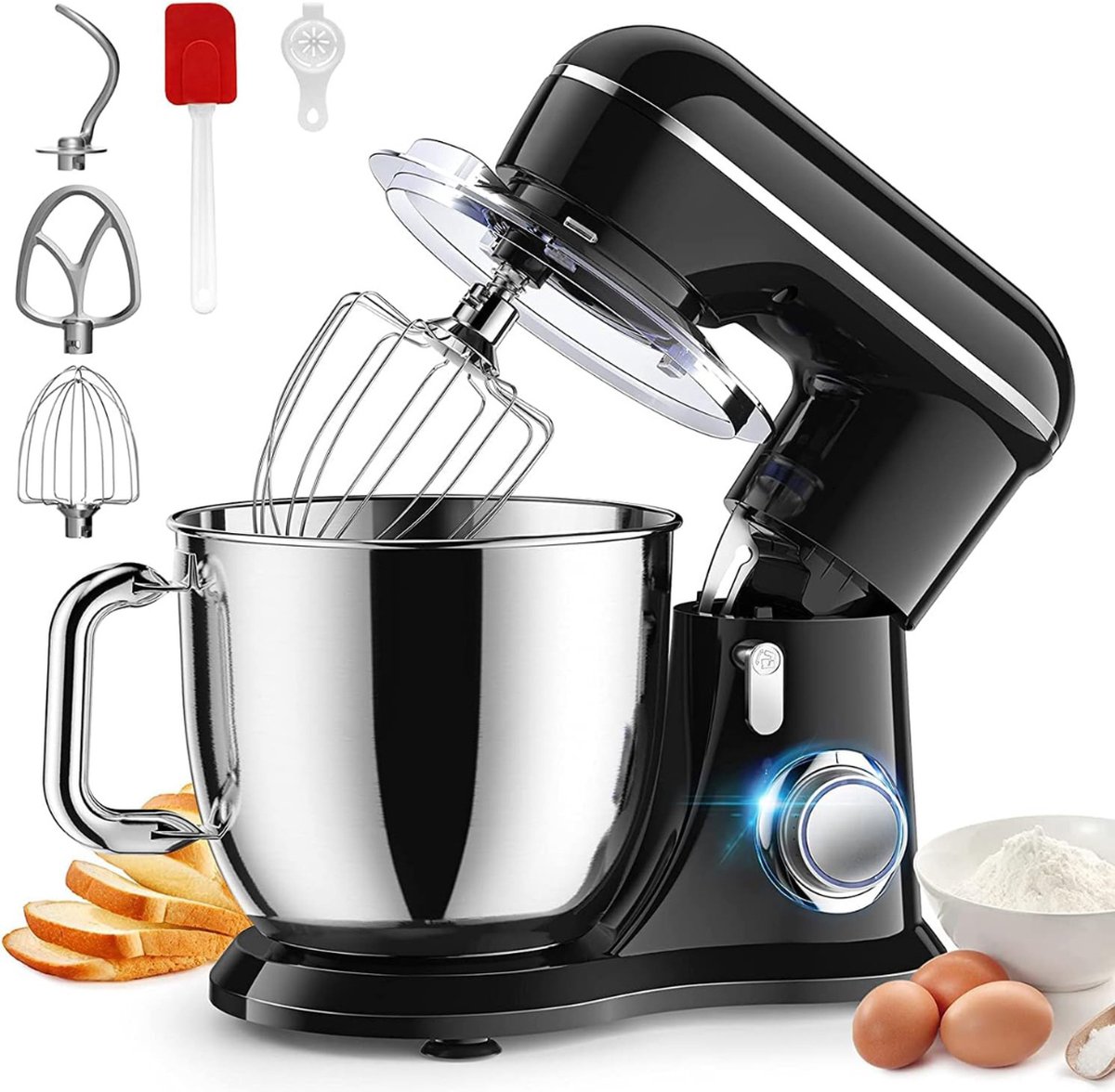 De White-Label Mixer met Mengkom Zwart in één oogopslag