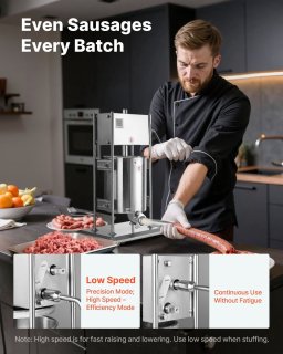 Wat vinden we goed aan de Worstvulmachine Verticale Handvuller 10 L