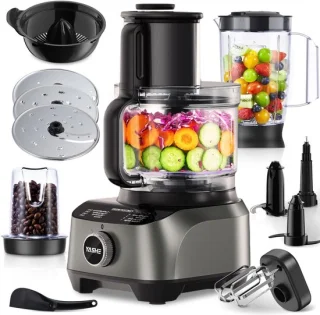 Yashe keukenmachine 11-in-1, 1300 W, 2,5 l + 1,5 l