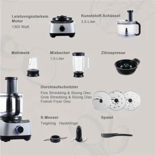 Zavira Keukenmachine 3,5L zilver