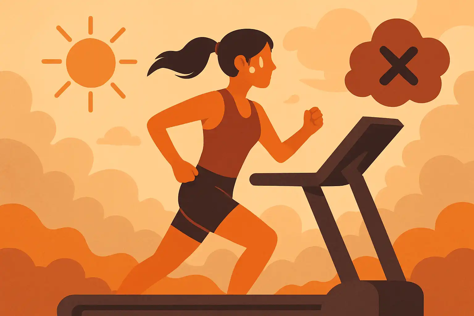 Zo pas je je loopbandtraining aan bij hitte en slechte luchtkwaliteit