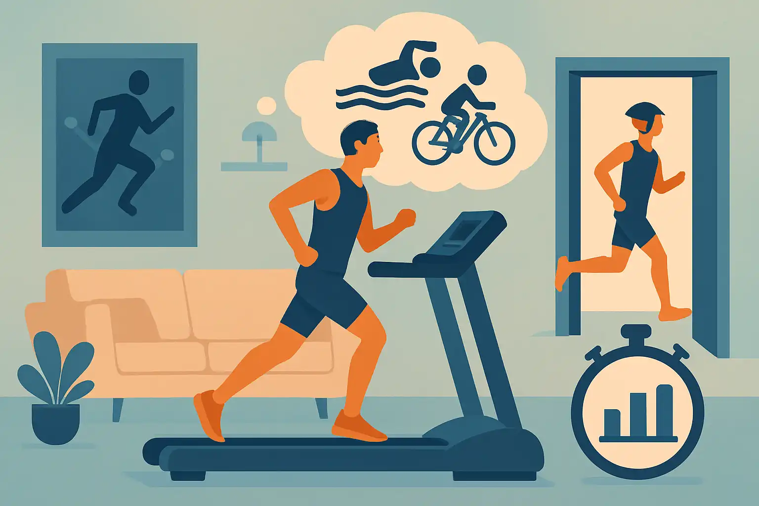 Zo train je als triatleet op de loopband: slimme loopeenheden, brick-sessies en transities in je woonkamer