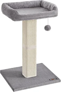 Kattenkrabpaal met Sisal en Pluche Platform - Ideaal voor Kleine en Middelgrote Katten - 71 cm Hoog