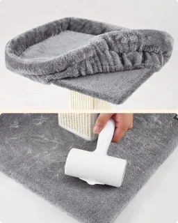 Kattenkrabpaal met Sisal en Pluche Platform - Ideaal voor Kleine en Middelgrote Katten - 71 cm Hoog