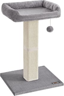 Kattenkrabpaal met Sisal en Pluche Platform - Ideaal voor Kleine en Middelgrote Katten - 71 cm Hoog