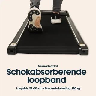 Rockerz Loopband Inklapbaar - 1-6km/u - Wandelband onder bureau - Walking Pad - Treadmill - Zwart