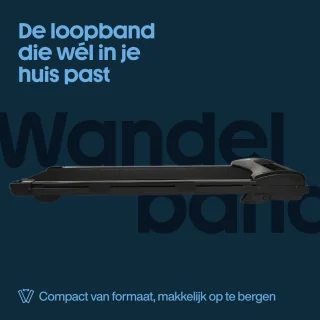 Rockerz Loopband Inklapbaar - 1-6km/u - Wandelband onder bureau - Walking Pad - Treadmill - Zwart