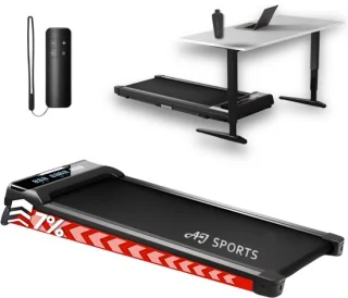 AJ-Sports Loopband met helling - Walking Pad - 0-8 km/u - 7% Helling functie - Krachtige 1.0 PK Motor - Hardloopband - Wandelband - Treadmill -8 Programma's - 99% Voorgemonteerd - De perfecte Loopband voor onder het Bureau