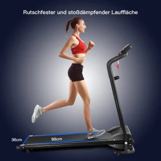 Treadmill for home: This treadmill features a powerful 2.25 hp motor, which provides a smooth and efficient training experience. Ideal for home use, this flat treadmill is designed with 5 layers of anti-slip padding for added safety and stability.