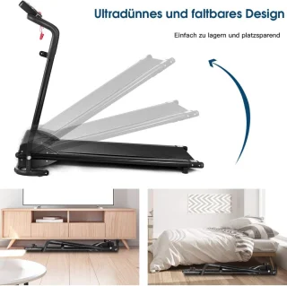 Treadmill for home: This treadmill features a powerful 2.25 hp motor, which provides a smooth and efficient training experience. Ideal for home use, this flat treadmill is designed with 5 layers of anti-slip padding for added safety and stability.