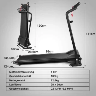 Treadmill for home: This treadmill features a powerful 2.25 hp motor, which provides a smooth and efficient training experience. Ideal for home use, this flat treadmill is designed with 5 layers of anti-slip padding for added safety and stability.