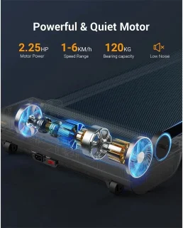 Loopband Inklapbaar - Elektrisch - Fitness - Afstandsbediening - 1-6 km/h - Tot 120 kg - LED display - Schokabsorberend - Kracht en stil