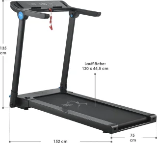 Inklapbare Loopband tot 14 km/u met 12 Trainingsprogramma's - Elektrische Hometrainer voor Thuis