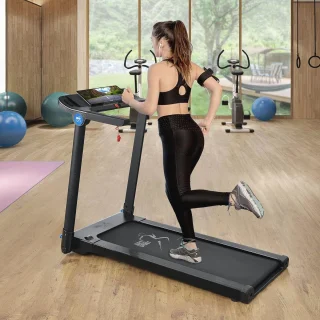 Inklapbare Loopband tot 14 km/u met 12 Trainingsprogramma's - Elektrische Hometrainer voor Thuis