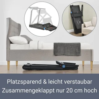 Inklapbare Loopband tot 14 km/u met 12 Trainingsprogramma's - Elektrische Hometrainer voor Thuis