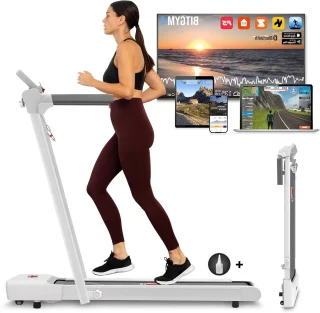 Loopband Inklapbaar - Hometrainer Elektrisch - Walking Pad Fitness - Wit