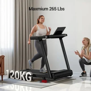 CITYSPORTS elektrische loopband-opvouwbare loopband voor thuis tot 12 km/u-met LED-display-APP en 360° tablethouder-compact loopkussen voor thuis en op kantoor