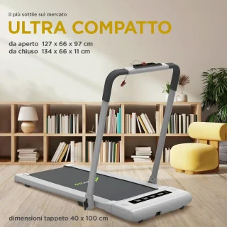 Loopband Inklapbaar - Hometrainer Elektrisch - Walking Pad Fitness - Wit