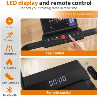 Motorloopband – Loopband – Fitnessband – Opvouwbare Loopband – Thuisfitness – Stil Motorvermogen – Compact Opvouwbaar Ontwerp - Zonder Leuningen